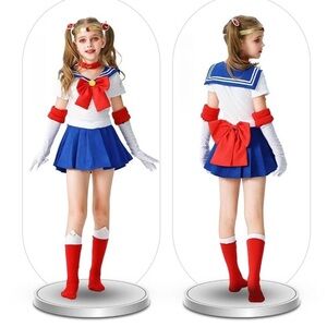Sailor Moon Anime Cosplay Costume Dress Girls SZ Large